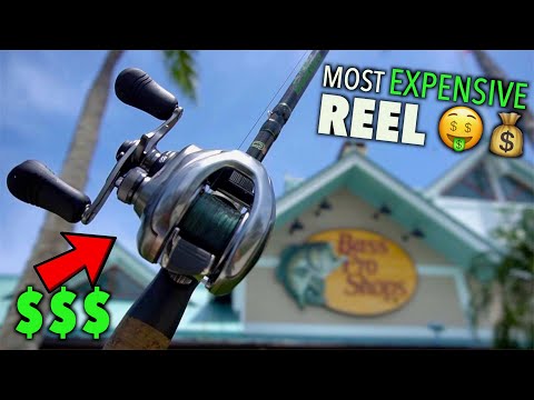 Buying MOST EXPENSIVE Baitcaster at BASS PRO! & Fishing with it! 
