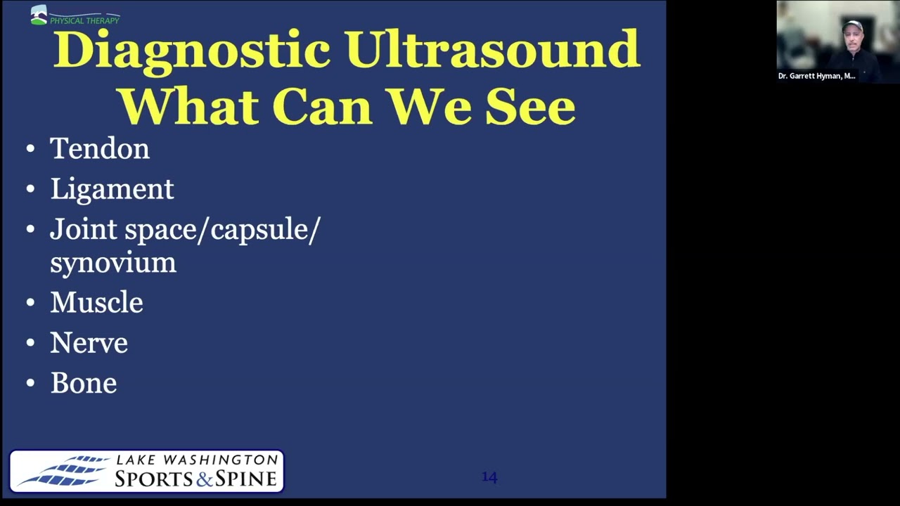 Dr  Garrett Hyman Webinar: What is MSK Diagnostic Ultrasound good for?