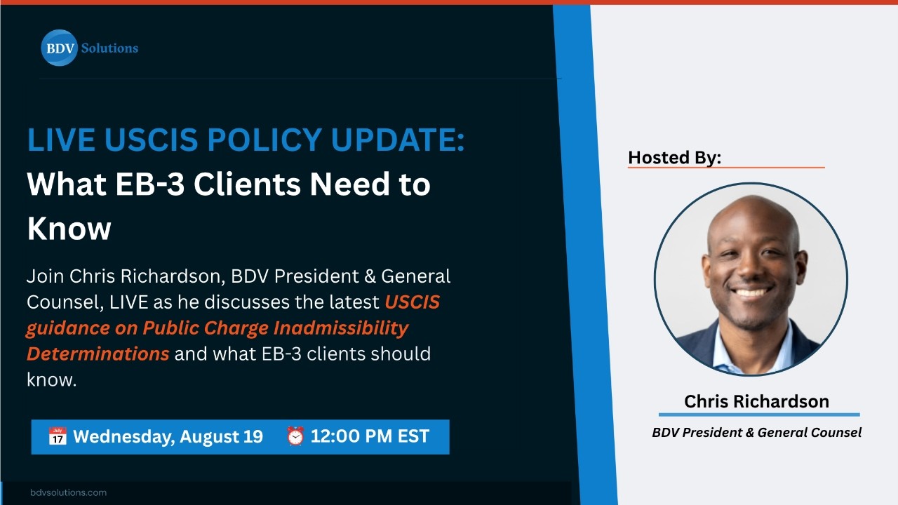 LIVE USCIS Policy Update: What EB-3 Clients Need to Know