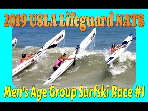 2019 USLA National Lifeguard Championships / Men's Age Group Surfski Race #1