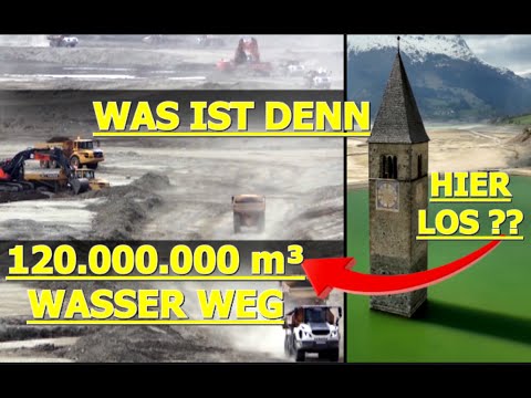 DUMP TRUCK🚐KNICKLENKER im RESCHENSEE⚠️Verlegung der Staatsstraße SS40⚠️RESCHENSEE fast AUSGETROCKNET