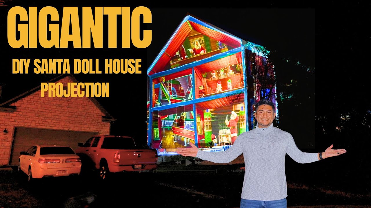 How to projection map Santas workshop doll house #projectionmapping #atmosfx #projection