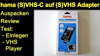 hama (S-) VHS-C auf (S-) VHS Kassettenadapter - Auspacken Review Test mit VHS Player