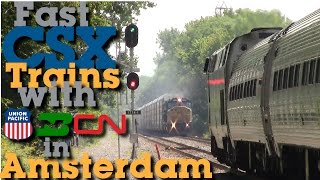Fast CSX Trains and Foreign Power in Amsterdam, NY