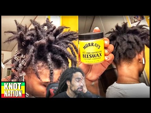 Reacting to Freeform Dreads Retwist with Beeswax!