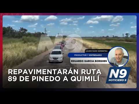Repavimentarán ruta 89 de pinedo a Quimilí