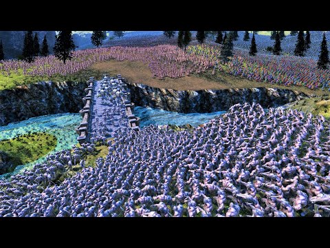 Orcs, Dwarfs, Giant Ogres, Giant Cyclops Defend Castle From Viking, Heavy Knights, Romans, Catapults