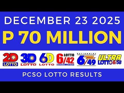 Lotto Result Today 9pm December 23 2025 PCSO