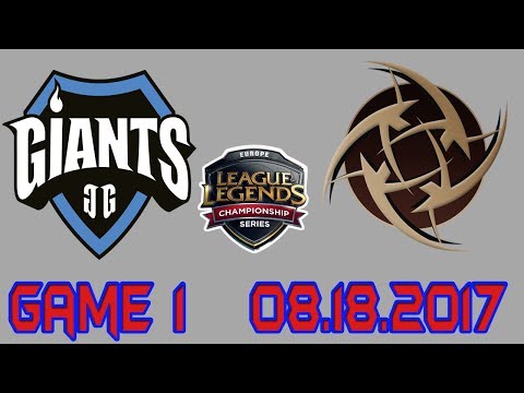 NIP vs GIA game 1 Highlights | 2018 EU LCS Spring Promotion - Day 2 | Ninjas in Pyjamas vs. Giants