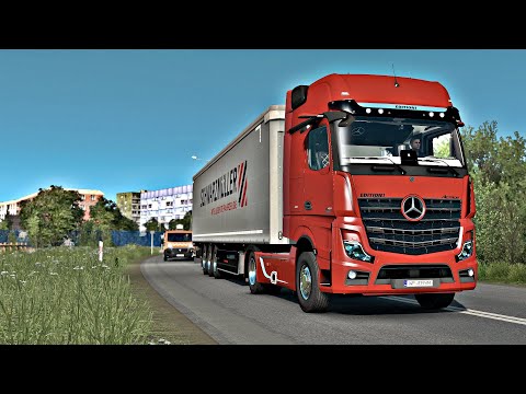 ETS2 1.37 - ProMods 2.46 - New Actros 2019 - Trip: Płock - Elbląg