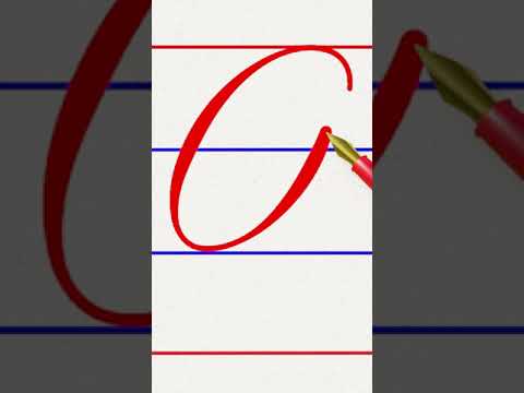 capital letter o in cursive writing |Cursive Writing for beginner |Cursive handwriting practice