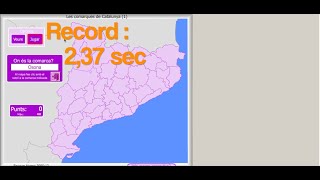 Completando juego de las comarcas de Catalunya. Record personal