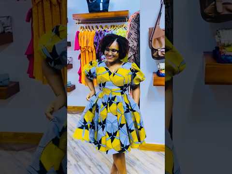 Gorgeous and elegant kitenge short loose Dress style #latestafricaprint #africanclothing #african