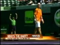 Tennis Player Hits Ball At Crying Baby