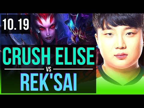 Crush ELISE vs REK'SAI (JUNGLE) (DEFEAT) | KR Master | v10.19