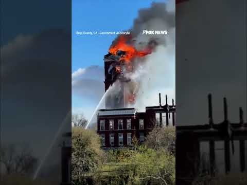 LANDMARK LOST: A massive fire destroyed a historic courthouse in Georgia #shorts #news #usa #us