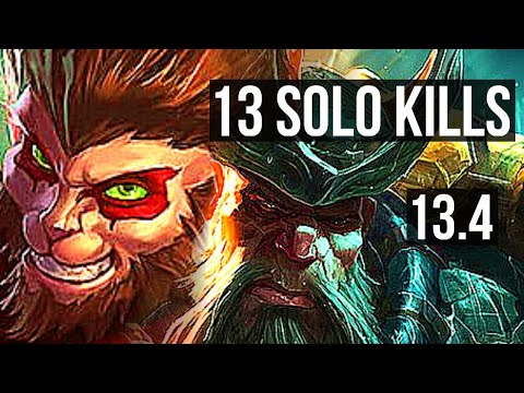 WUKONG vs GP (TOP) | 13 solo kills, Legendary, 1.0M mastery | EUW Master | 13.4