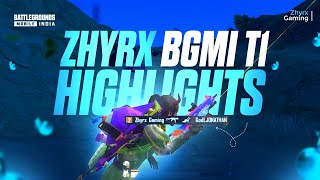 ZHYRX BGMI T1 HIGHLIGHTS 🔥 | CLUTCHES AND FRAGS | #BGMI