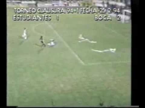1er. Gol de Martinez a Estudiantes (Boca 2-Estudiantes 1 26-03-94)