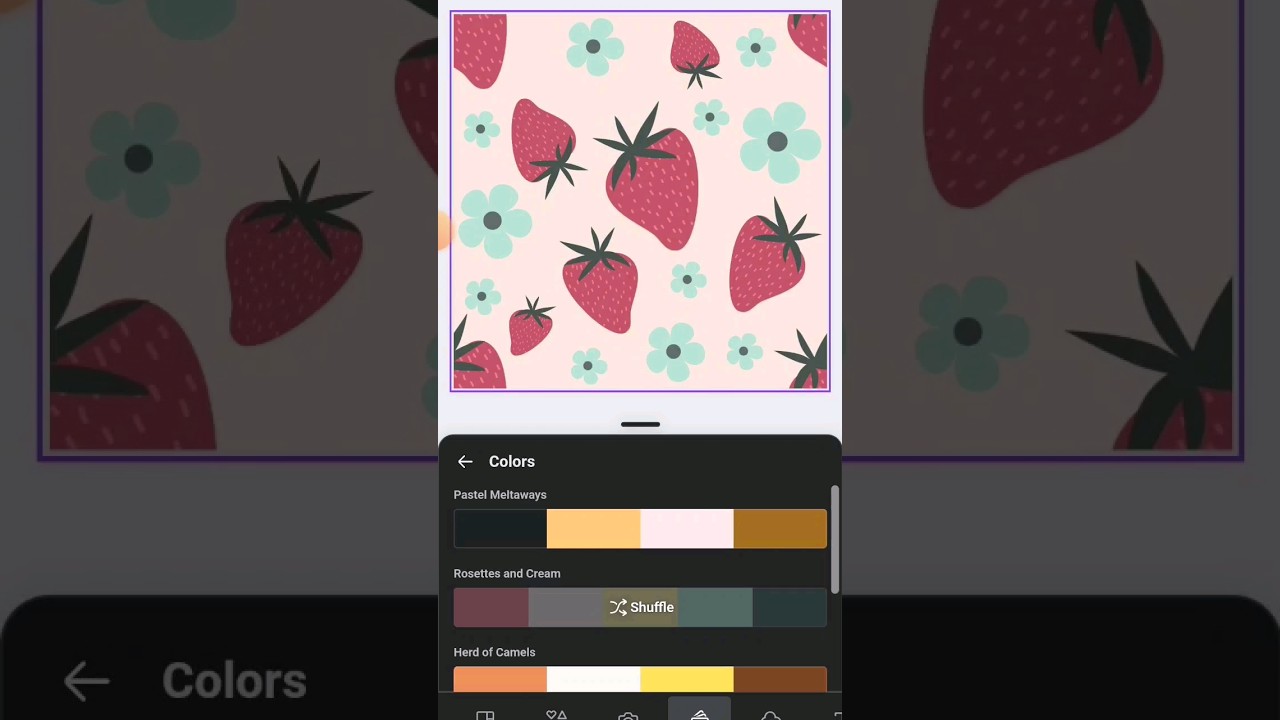 Canva strawberry seamless pattern design #canvaseamlesspattern