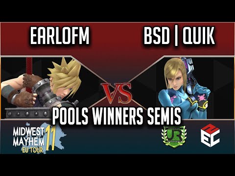 Midwest Mayhem 11 POOLS WINNERS SEMIS - EarlofM (Cloud) vs BSD | Quik (Zero Suit Samus)