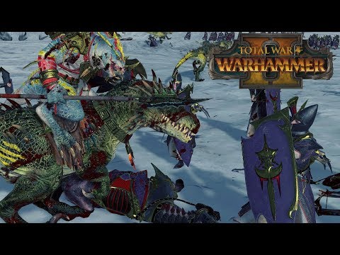 Melee Rush Lizardmen vs Dark Elves? // Total War: Warhammer II Online Battle