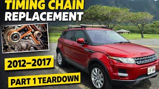 L538 L550 Range Rover Evoque 2.0T Timing Chain Replacement (2012-2017) | Part 1 of 3 Engine Teardown
