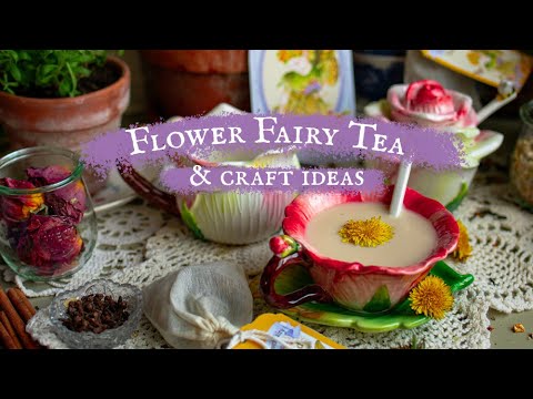 Flower Fairy Tea & Craft Ideas 🧚🏼‍♂️  Cozy vlog 🌼 Forage for dandelions with me! 🐝 Country Life ASMR