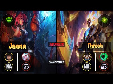CoreJJ JANNA (Support) [Guardian] VS THRESH - Challenger NA Patch 10.2