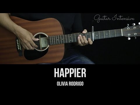 Happier - Olivia Rodrigo | EASY Guitar Tutorial with Chords / Lyrics