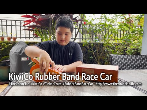 TheChanClan: KiwiCo - Rubber Band Race Car Tinker Crate Review and Demonstration
