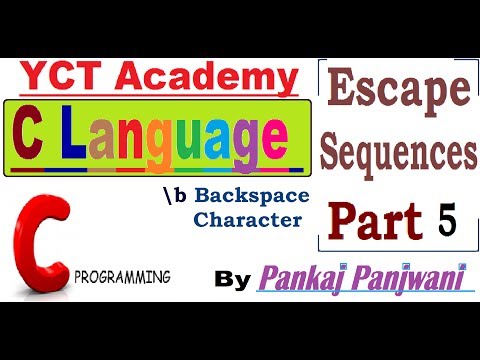 C Programming In Hindi | Escape Sequences Part 5