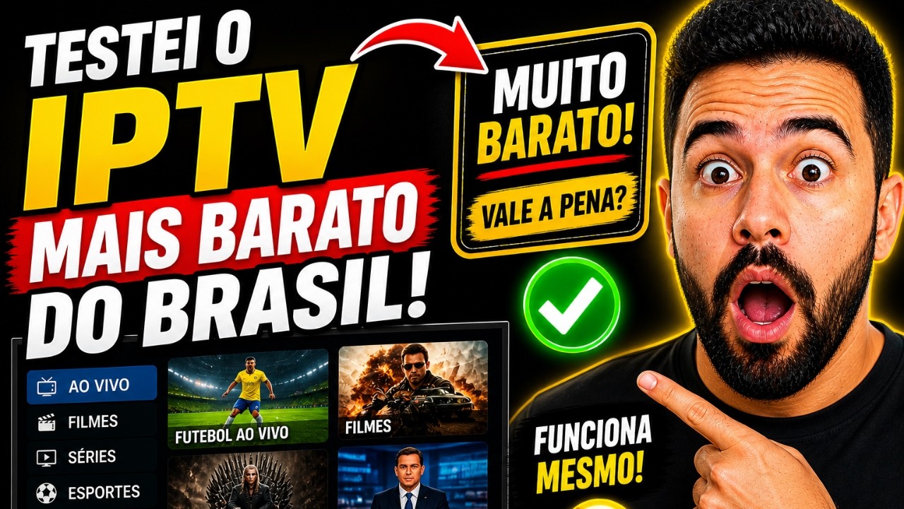 😱 Testei o IPTV MAIS BARATO do Brasil… vale a pena?
