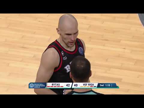 TC2 Rytas Vilnius vs VEF Riga   Fake being fouled and Act of Shooting   Basketball Champions League