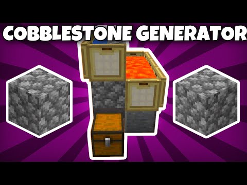 Minecraft EASY Automatic Cobblestone Generator Tutorial!