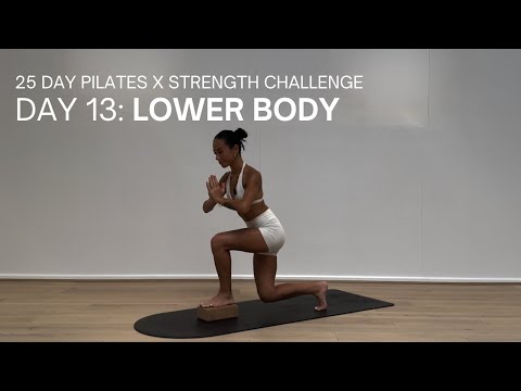 25 DAY PILATES CHALLENGE | DAY 13 | 35 MIN LOWER BODY WORKOUT | Lower Body Sculpt with Yoga Block
