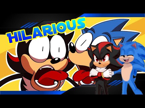 Movie Sonic and Movie Shadow React to Sonic and Shadow (Funny Animation)