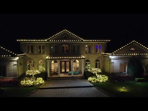 Holiday Lights Outlining the Home in Colts Neck, NJ