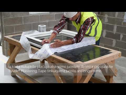 Kaip tinkamai apklijuoti langą su lipnia juosta prieš lango montavimą?