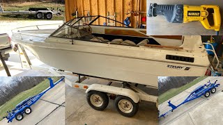 How to Dispose of a Fiberglass Boat / Cut up a Boat / and trailer Reno results