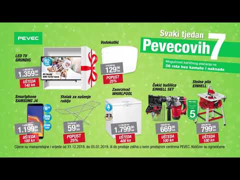 Svaki tjedan Pevecovih 7 - ponuda vrijedi od 31.12.2018. do 5.1.2019.