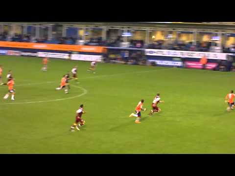 Luton Town 1-0 Northampton Town FAC1 O`Connor Chance 12th Nov 2011.MP4