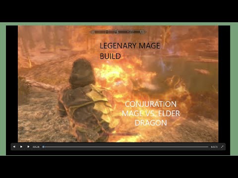 SKYRIM LENGENARY CONJURATION MAGE BUILD