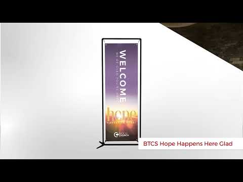 Banners, Fall - General, BTCS Hope Is Here, 2' x 6' Video