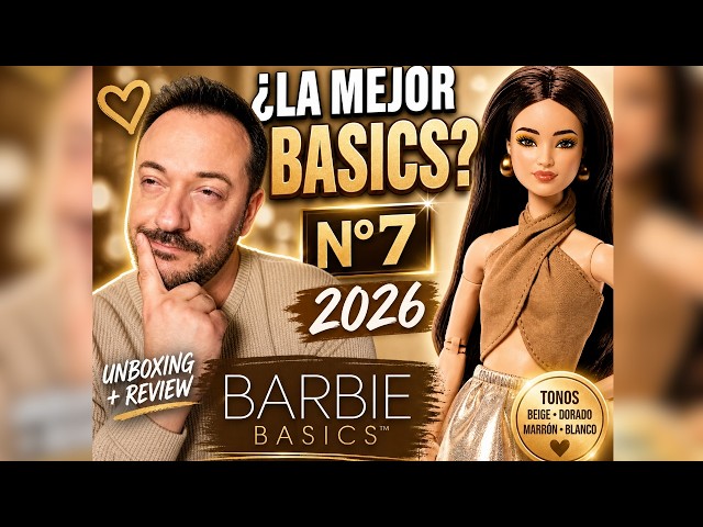 Vídeo relacionado con Barbie Basics Muñeca Modelo 07 de Moda para coleccionistas con Melena Rubia y Pantalones Blancos con Estampado, Ropa Intercambiable con Otras muñecas y Cuerpo articulado, JJX26