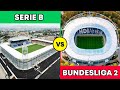 Serie B vs Bundesliga 2 - Stadiums comparison