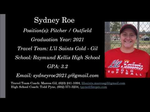 Sydney Roe Softball Skills Video - 2021 Pitcher OF