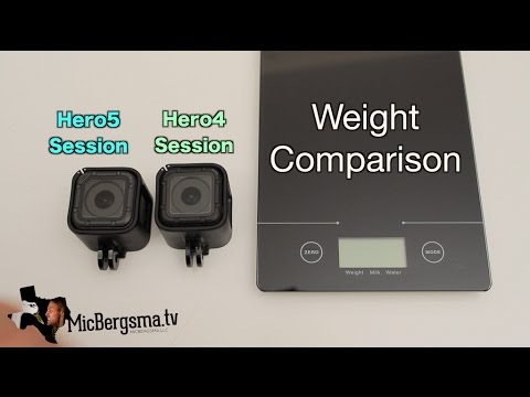 Hero5 Session vs Hero4 Session Weight Comparison - GoPro Tip #565 | MicBergsma