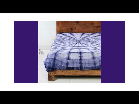 Shibori Tie Dye Print Bed Sheet