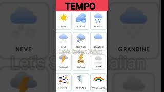 Learn Italian // Tempo // che tempo fa // Weather in Italia // #shorts